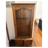 Glass Front Gun Cabinet with Bottom Storage