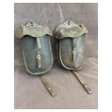Vintage Leather Military Pouches