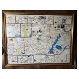 Framed Kentucky Map