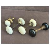 Porcelain Doorknobs with Metal Spindles
