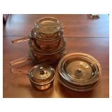 Pyrex Visions Amber Glass Cookware Set