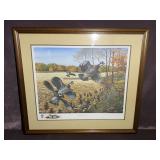 Framed Artwork "Bob-white Covey Rise" by Ray Harm