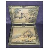 Framed Artwork "Market Square & Winter Sunset"
