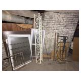 Contents of Corner - Railing, Bed Frame, Etc.