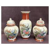 Japanese Satsuma Ginger Jars & Vase