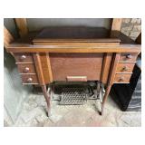 Sewing Machine & Cabinet