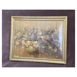 Framed Artwork feat. Floral Scene