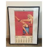 1948 Framed Pin-up Calendar