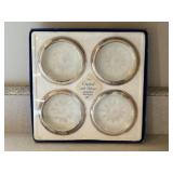 Crystal & Silver Coaster Ashtray Set