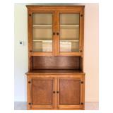 Early American Style Glass Front Hutch