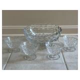 Fostoria Serving Bowl & Sundae Glasses