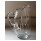 Glass Carafe Pitcher with Ice Lip
