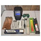 Welding Helmet - Gloves - Welding Rods - etc