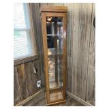 Oak Lighted Curio Cabinet