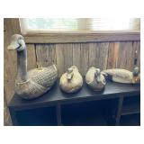 4 Duck and Goose Decoys