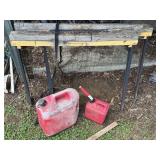 Saw Horses - Fuel cans