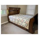 Homemade Solid Wood Full Size Bed (no bedding)