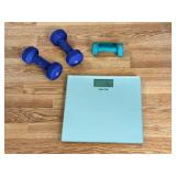 Hand Weights & Bathroom Scale