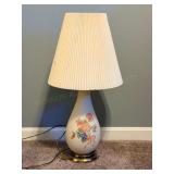 Hand-blown Milk Glass Table Lamp with