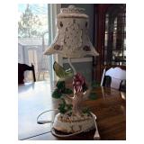 Porcelain Hummingbird Table Lamp
