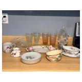 Fire King Rose Pattern Dessert Plates & Misc.