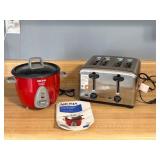 Aroma Rice Cooker & Cooks 4 Slice Toaster