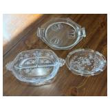 Glass Platters & Relish Tray