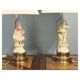 Capodimonte Style Porcelain Table Lamps