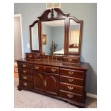 Sumter Cabinet Co. Dresser with Tri Fold Mirror