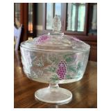 Westmoreland Paneled Grape Lidded Compote