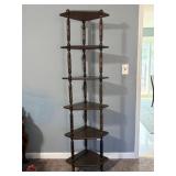 6 Tier Wood Corner Shelf