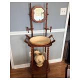 Vintage Victorian Wash Basin Stand Set with