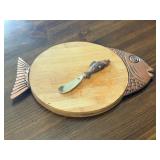 Fish Shaped Cheese Board & Matching Knife