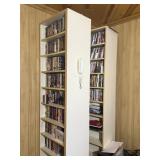 Bookshelves with DVDs & VHS movies