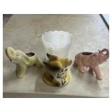 Vintage Ceramic Animal Planters