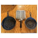 Cast Iron Skillets & Waffle Maker