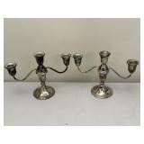 Duchin Silver Weighted Candelabras