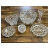 Glass Candy Dishes & Vase