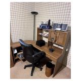 L Shaped Desk and Office Supplies