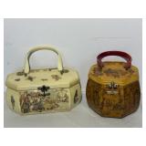 2 Vintage Anton Pieck? Wooden Purse/Box