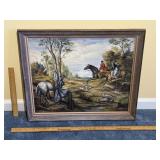 Framed Canvas 'Fox and Hound Hunting Scene'