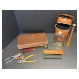 Leather Items incl Tool Kit - Scope etc