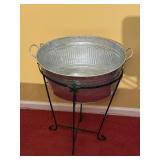 Metal Tub on Stand