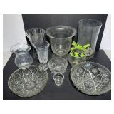 Glass Vases & Bowls incl Starburst