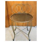 Hollywood Regency Style Metal Vanity Chair