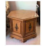 Wood Hexagonal End Table
