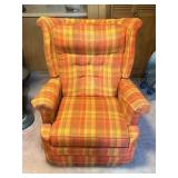 Plaid Reclining Chair