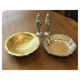 Salt & Pepper, Gold Tone Candy Dish and
