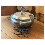 Electric Silver-Plated Covered Chafing Dish