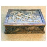Genuine Incolay Stone Keepsake Box